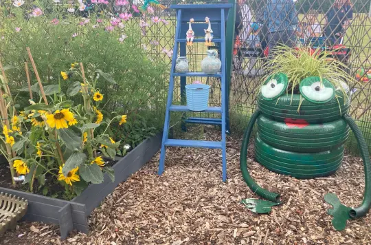 A picture of a community garden 
