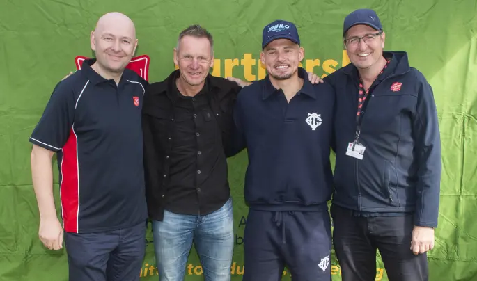 The Salvation Army welcomed footballing legends