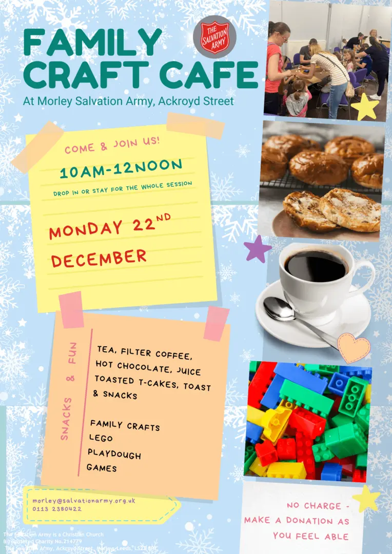 family craft craft monday 22nd december 2025 10-12noon 