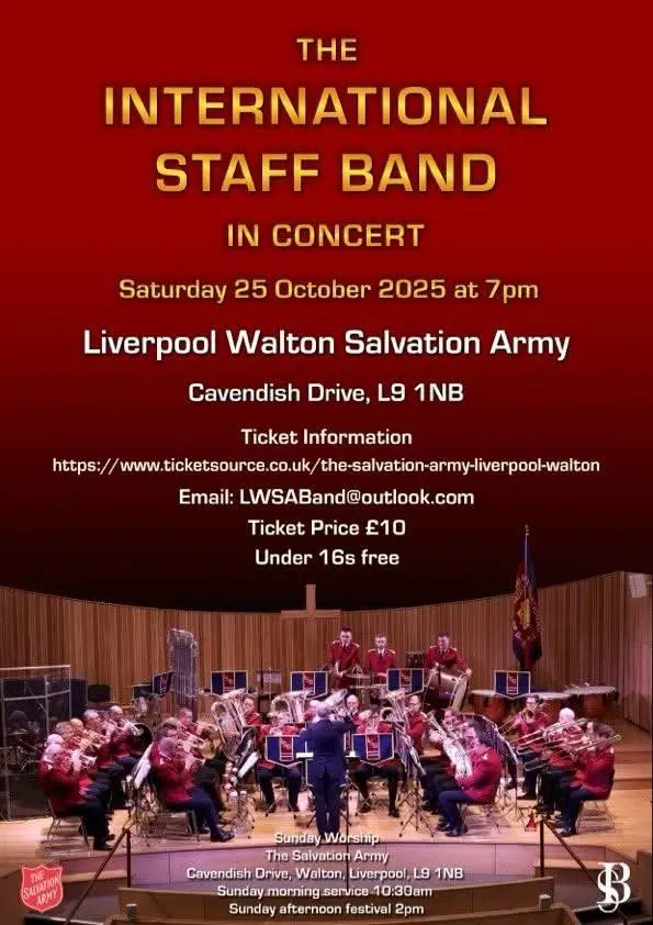 International Staff Band at Liverpool Walton Salvation Army
