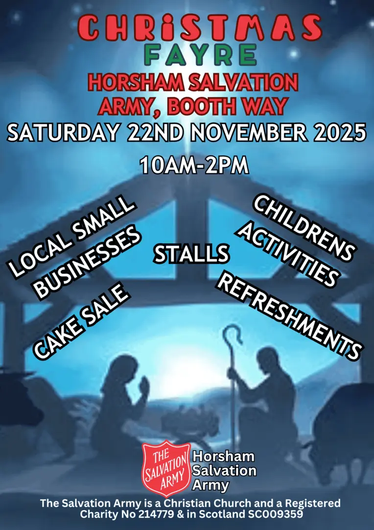 A poster inviting you to a Christmas Fayre, 22nd November 2025, 10am to 2pm