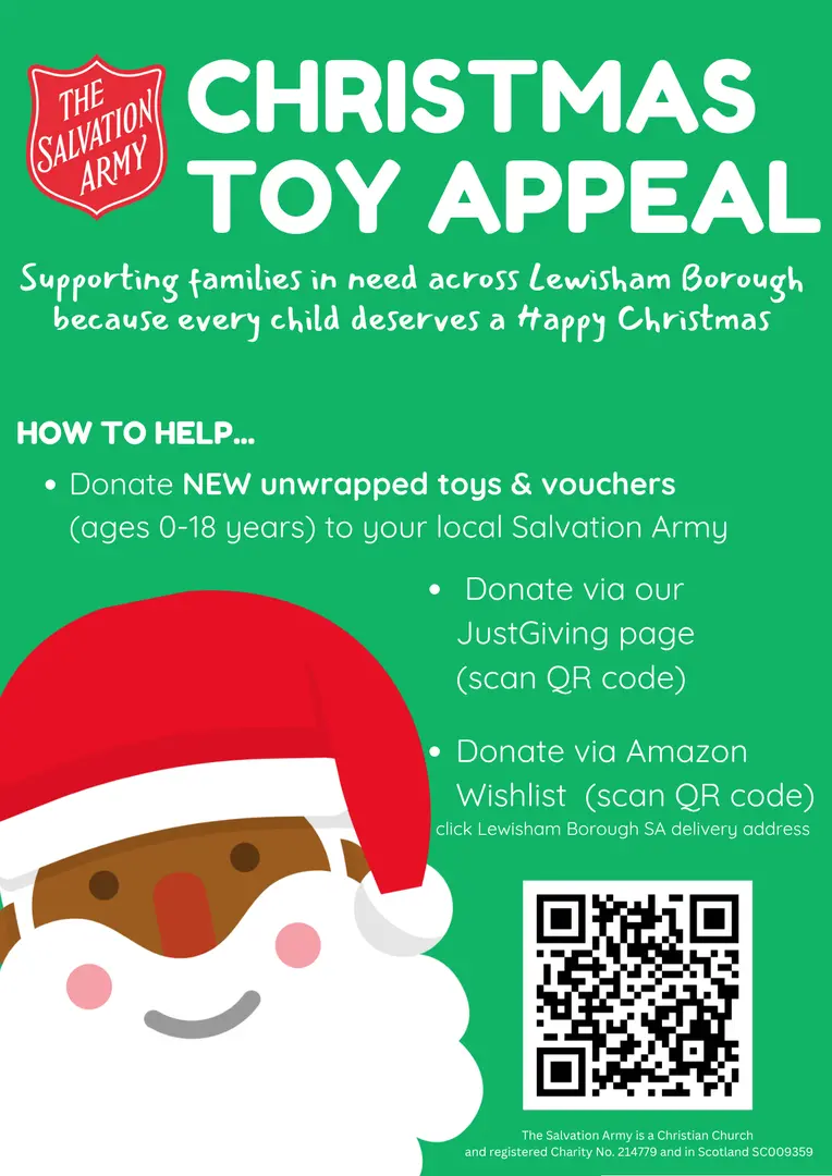 Lewisham Salvation Army Toy Appeal Poster