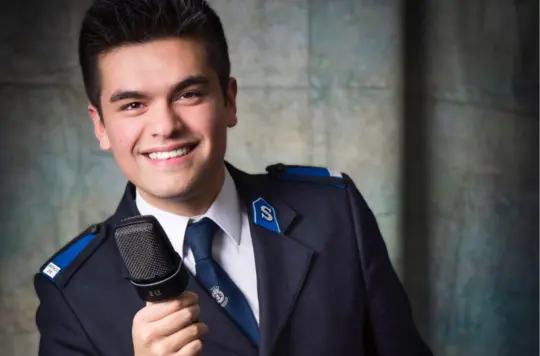 A picture of Charlie Green singer in Salvation Army uniform 