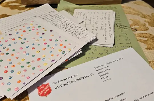 A picture of letters and stickers