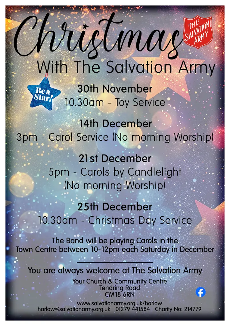 Christmas with Harlow Salvation Army