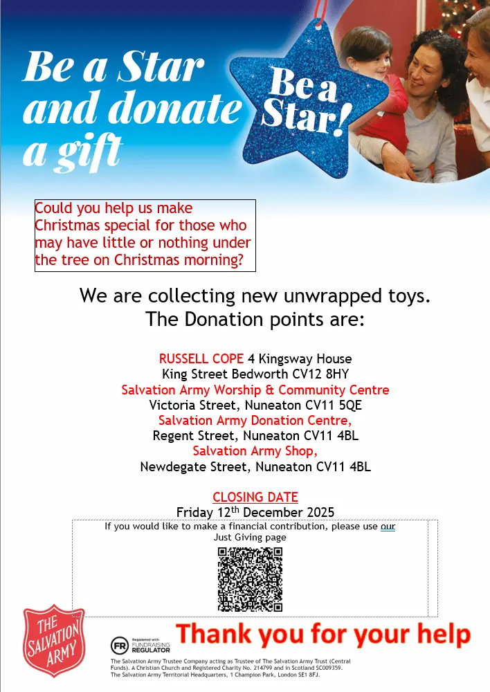 Be a Star! Nuneaton Corps Toy Service