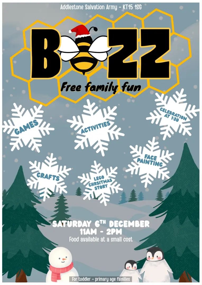 Toddlers to Primary aged families on 6th Decmber