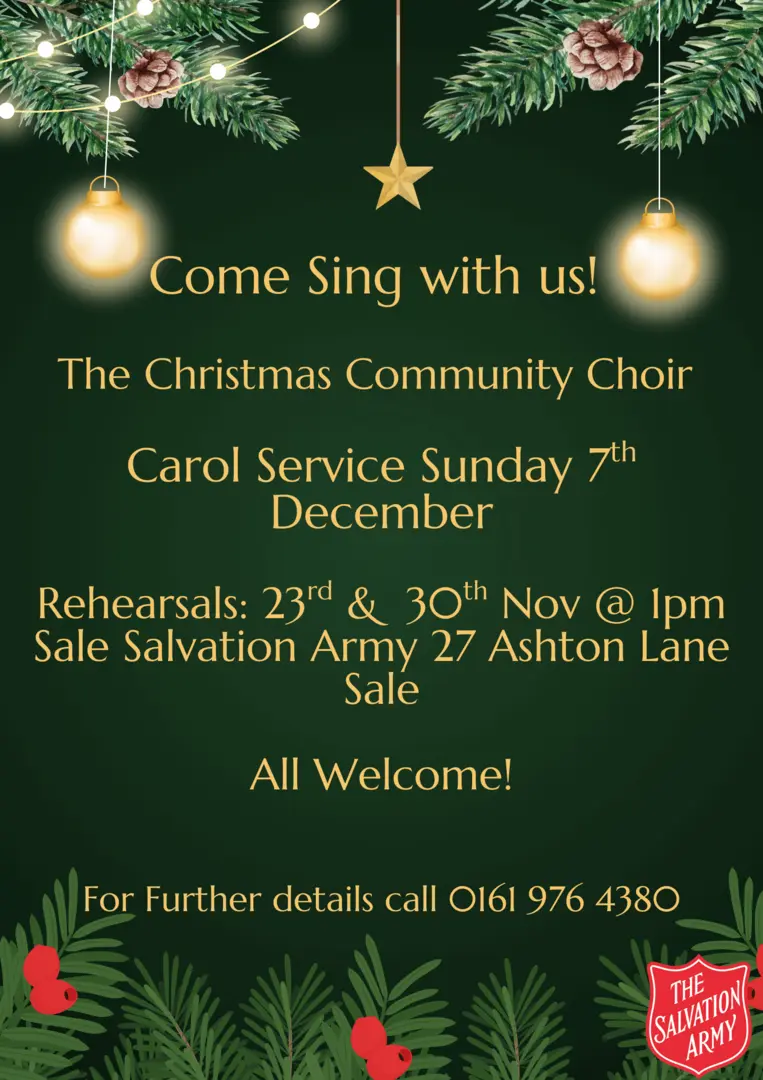 Sale Community Choir Flyer