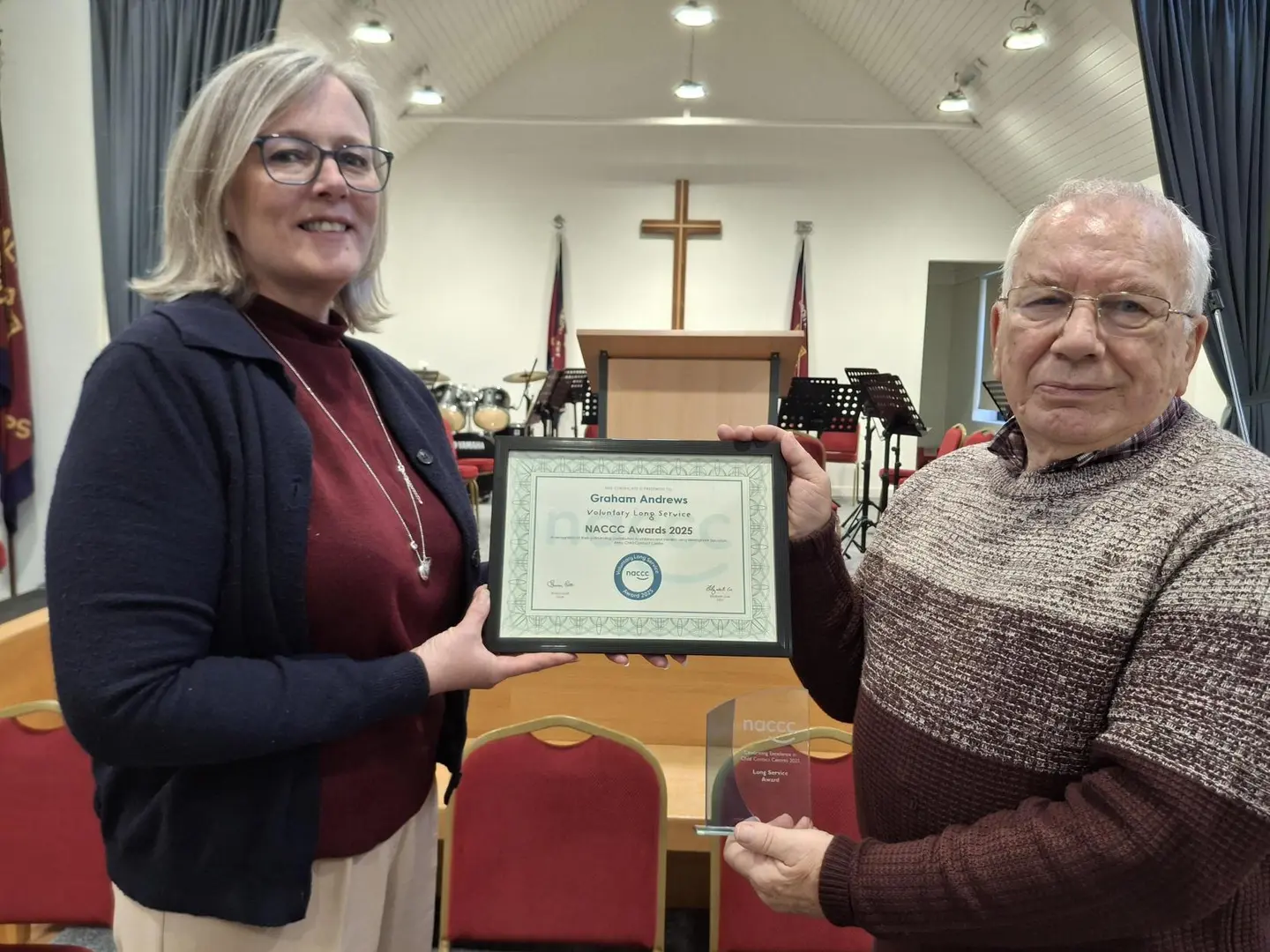 Graham Andrew with Andrea Stevens