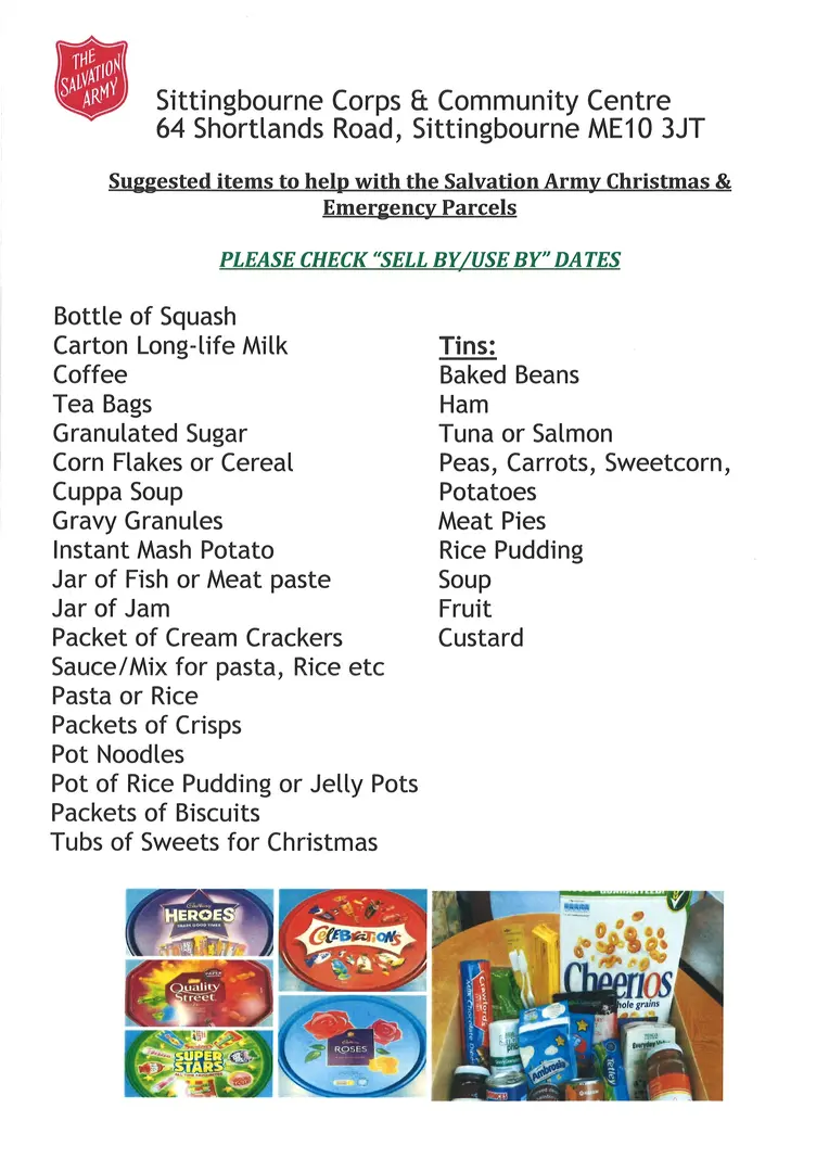 Donations for Food Parcels