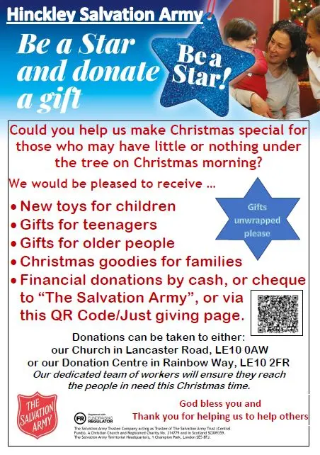 Toy Appeal Hinckley Salvation Army