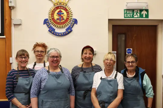 A group of volunteers at Leadgate Salvation Army 