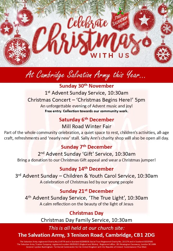 Christmas Leaflet - Cambridge