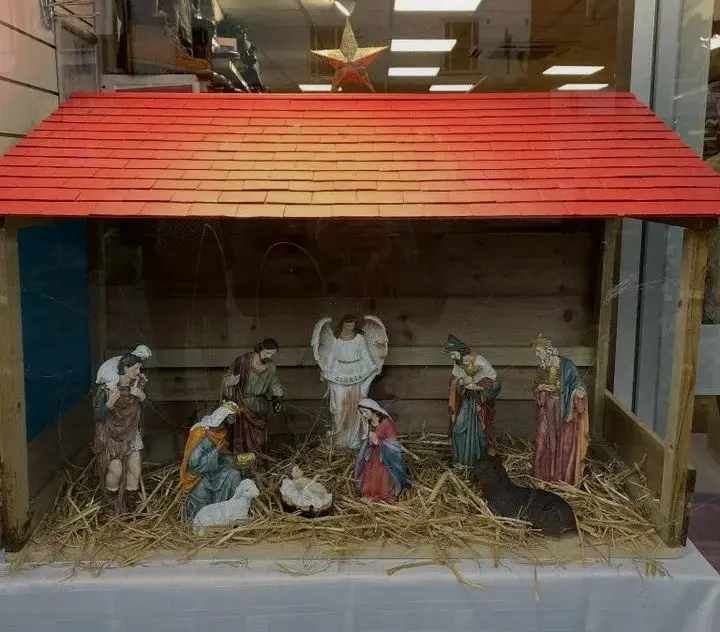 Colchetser Citadel and Mount Zion Nativity placed in SATCO chairty shop window