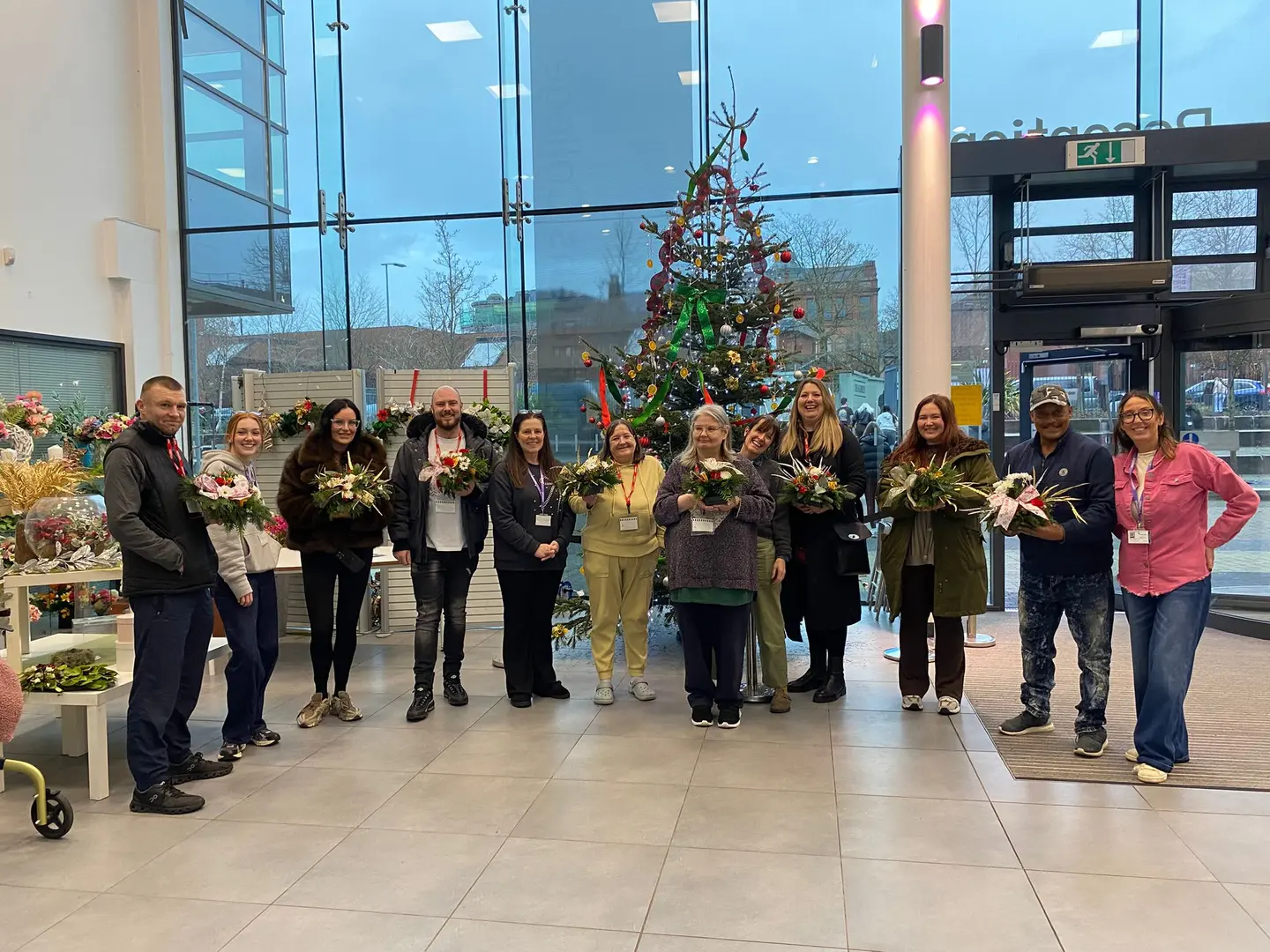 Staff and residents from The Salvation Army in St Helens