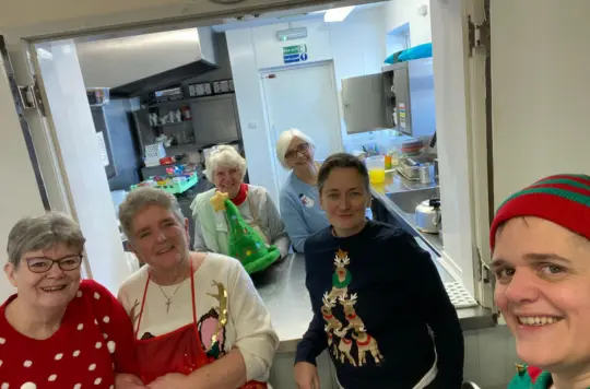 A picture of Christmas volunteers