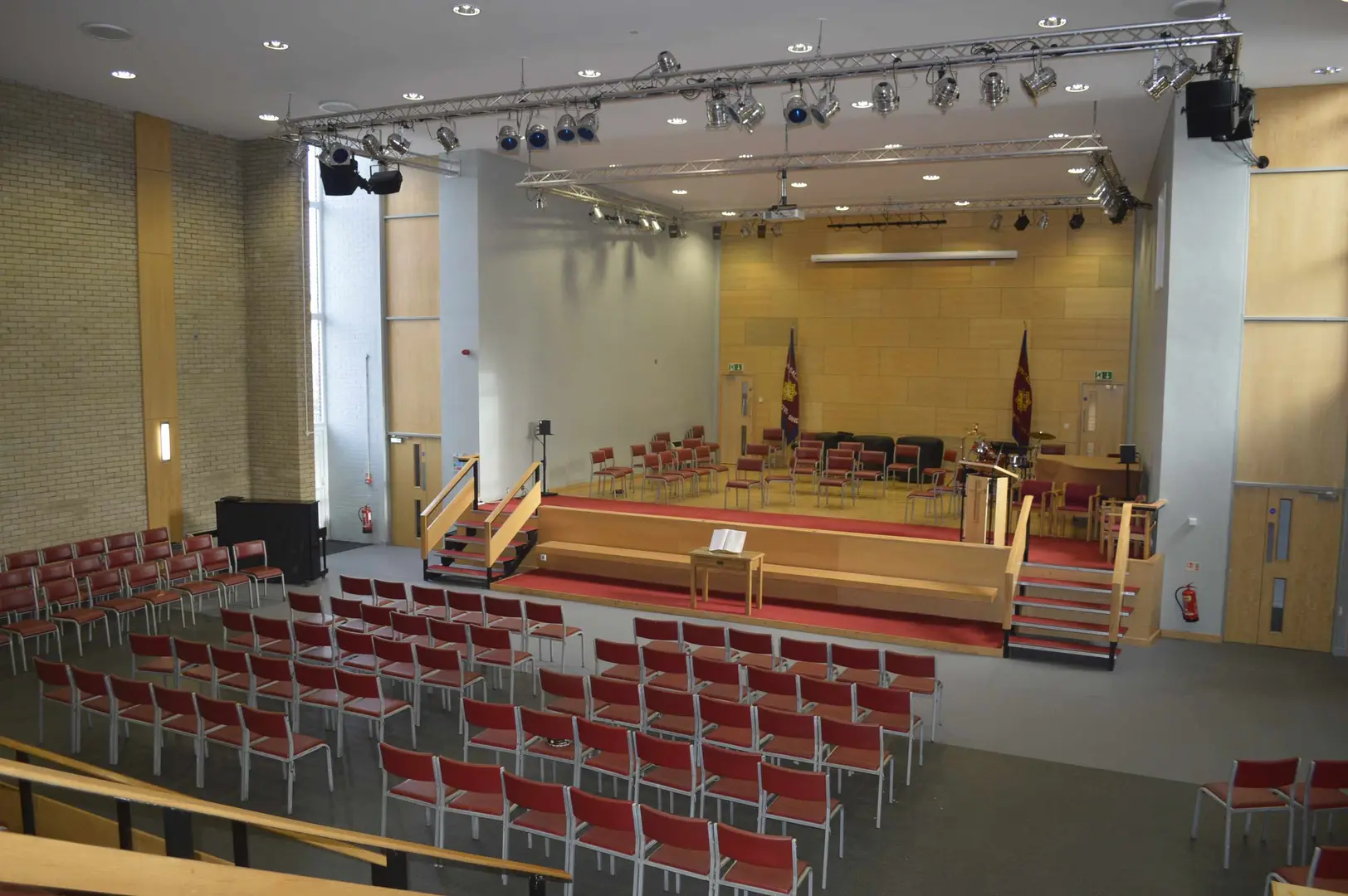 Main (worship) Hall £88 per hour. Not available on Sundays or Thursday evenings