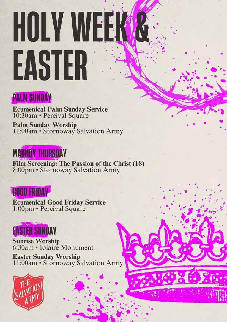 Stornoway Salvation Army Holy Week Programme 2026