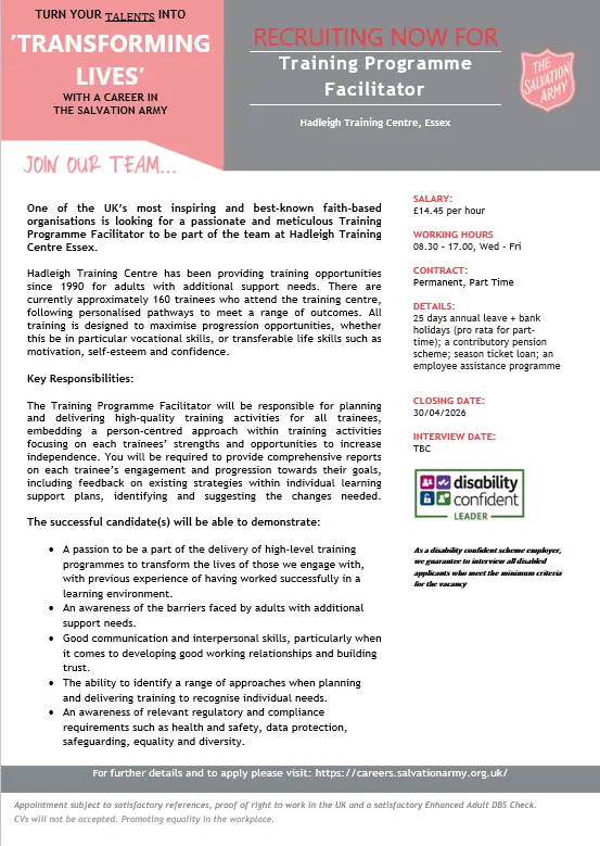 Training Programme Facilitator