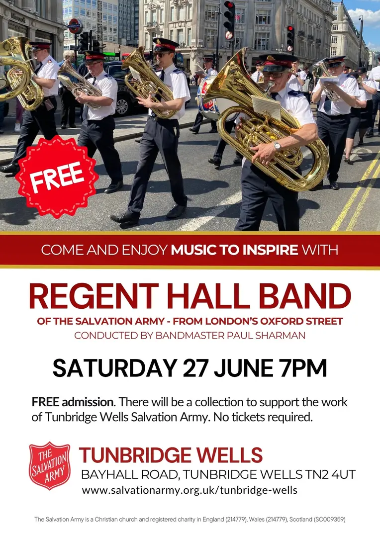 Regent Hall band on the march in central London