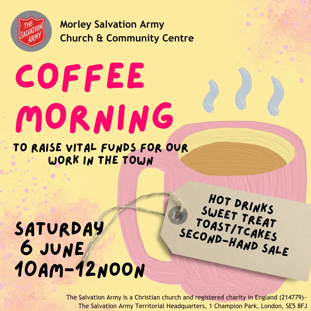 coffee morning, 6 june, 10-12 