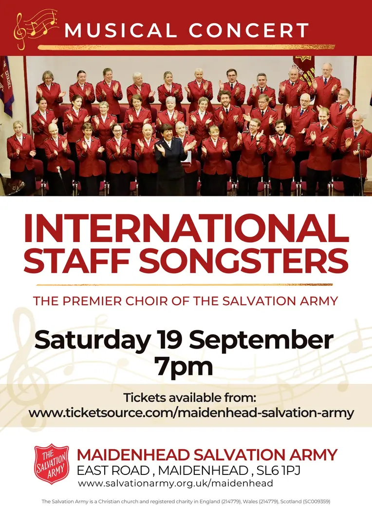 International Staff Songsters at Maidenhead - poster