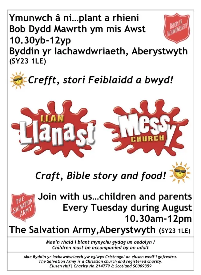 Llan Llanast Haf | Messy Church Summer 2026