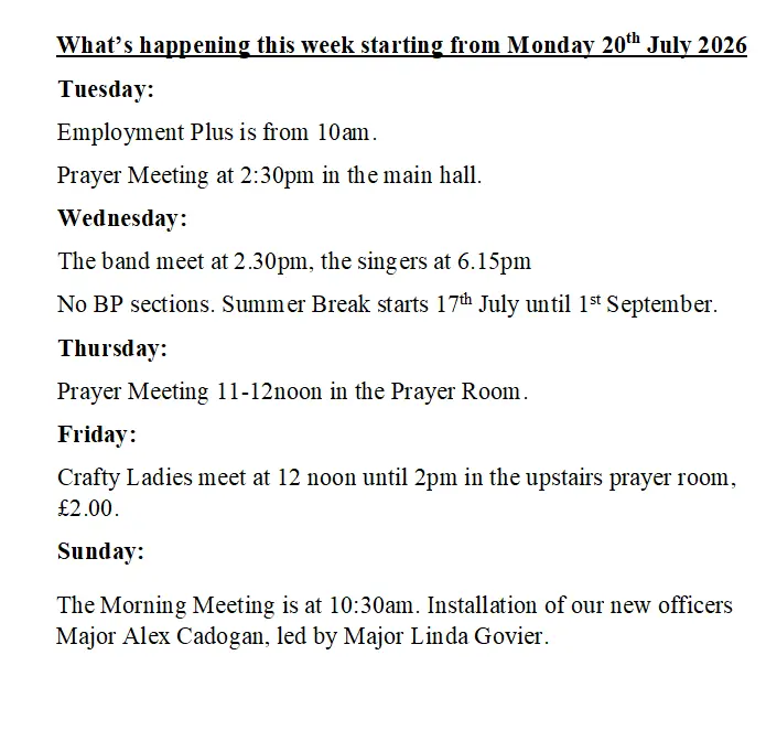 What's on this Week.