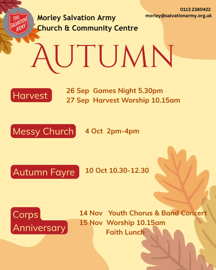 dates for the diary in autumn 