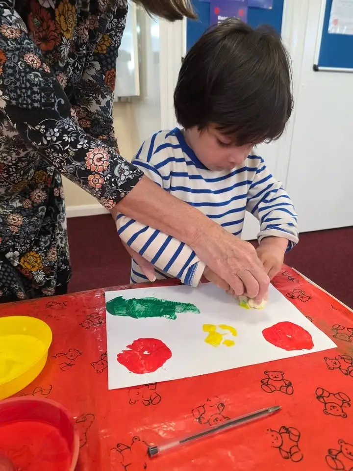 Here is George using his creativity as we talk about Gods creation planned by our wonderful leader Tracy