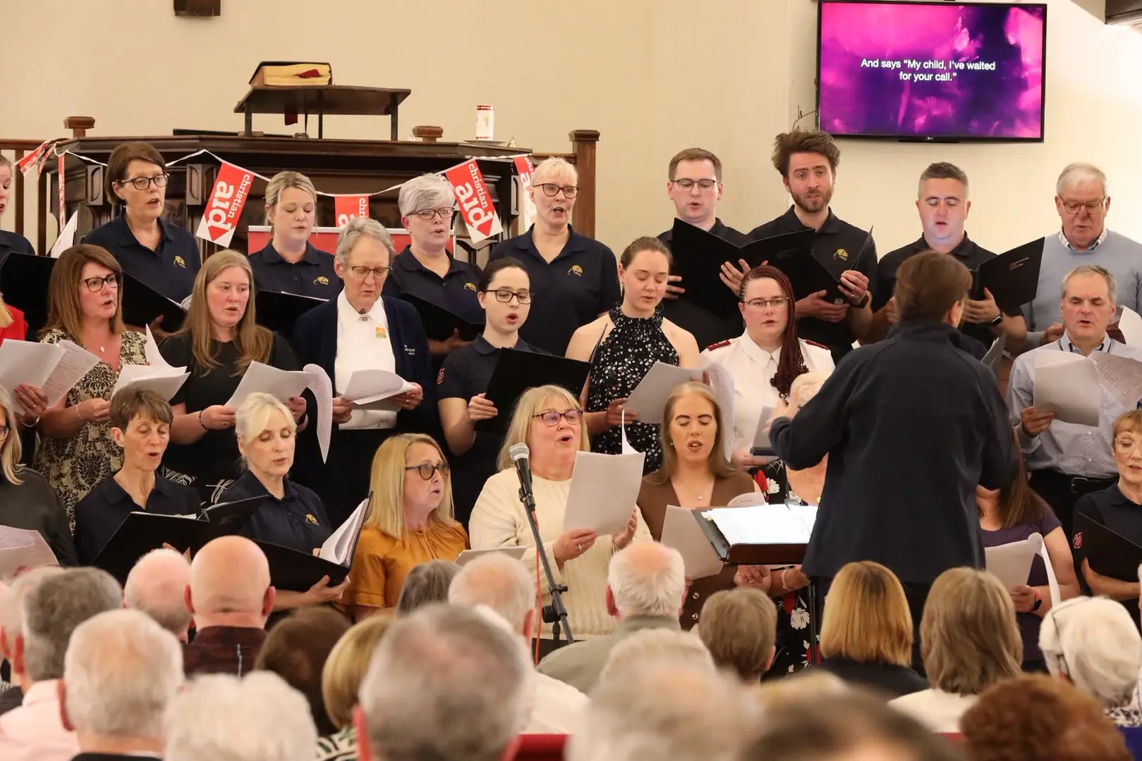 Parkhead Salvation Army Songsters along with the International Staff Songsters singing at Parkhead COngregational church in May 2026 as part of our anniversary celebrations.