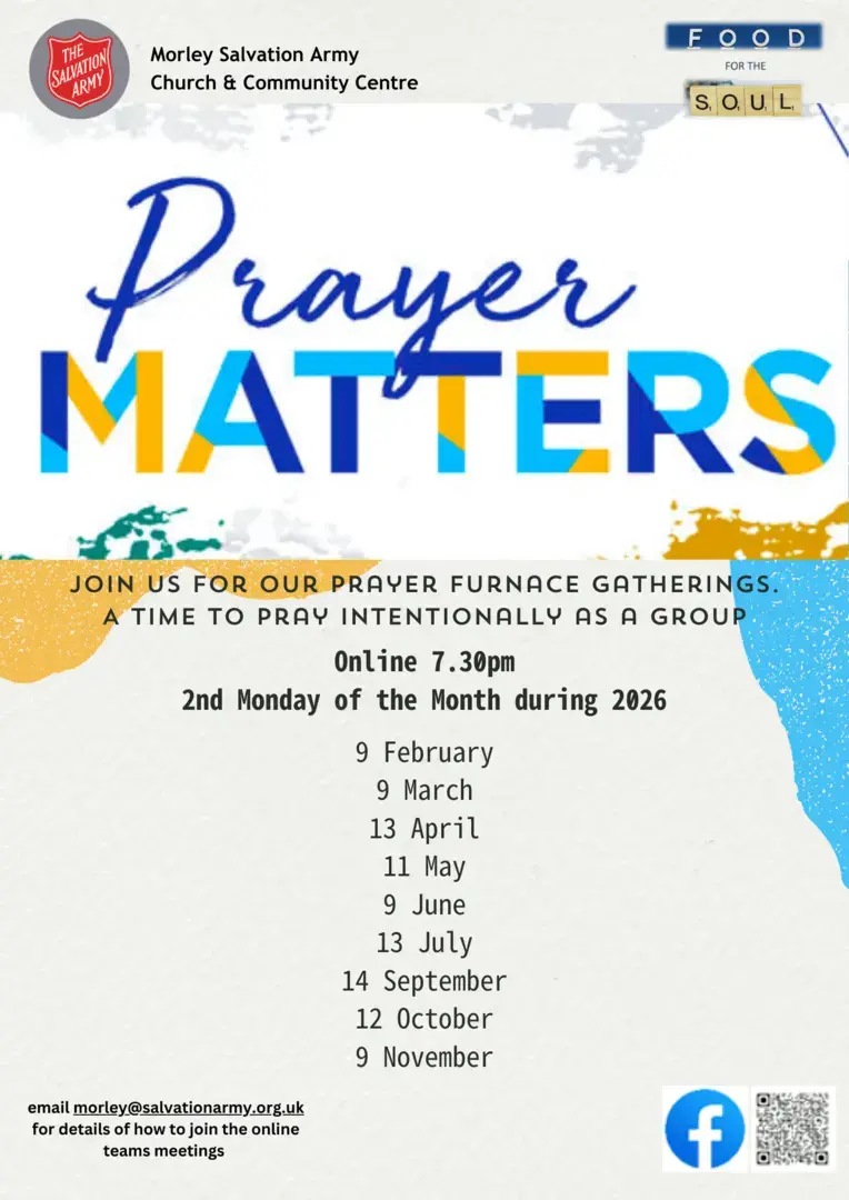 Online prayer gathering, 7:30pm, 2nd monday of each month