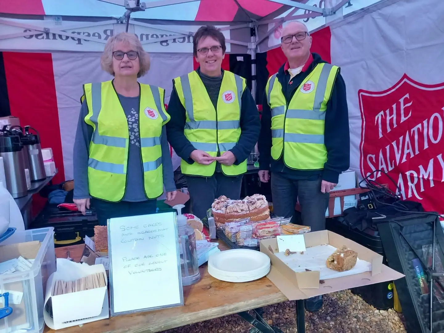 Cakes being served