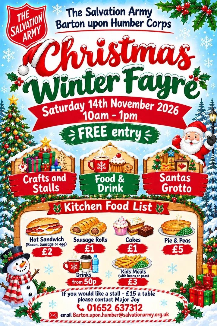 Winter Fayre 14th November 2026 10am - 1pm